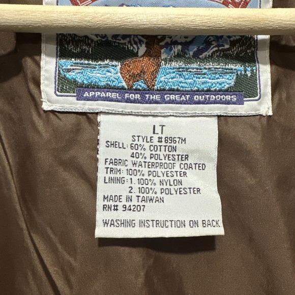 Vintage Field & Stream Camouflage Hunting Duck Jacket‎ Size LT - Picture 5 of 16